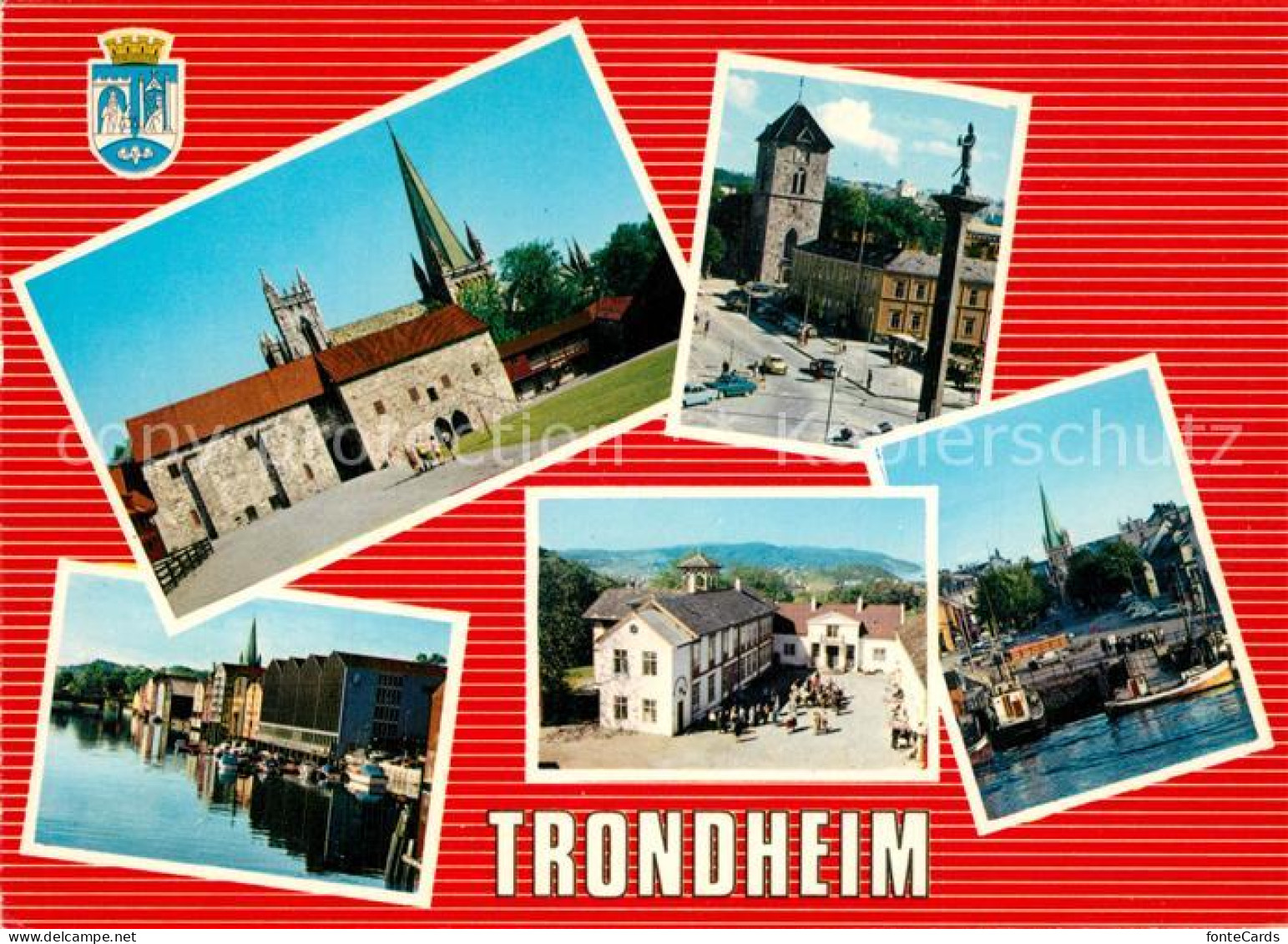 73479031 Trondheim Teilansichten Kirche Hafen Fischkutter Trondheim - Norway