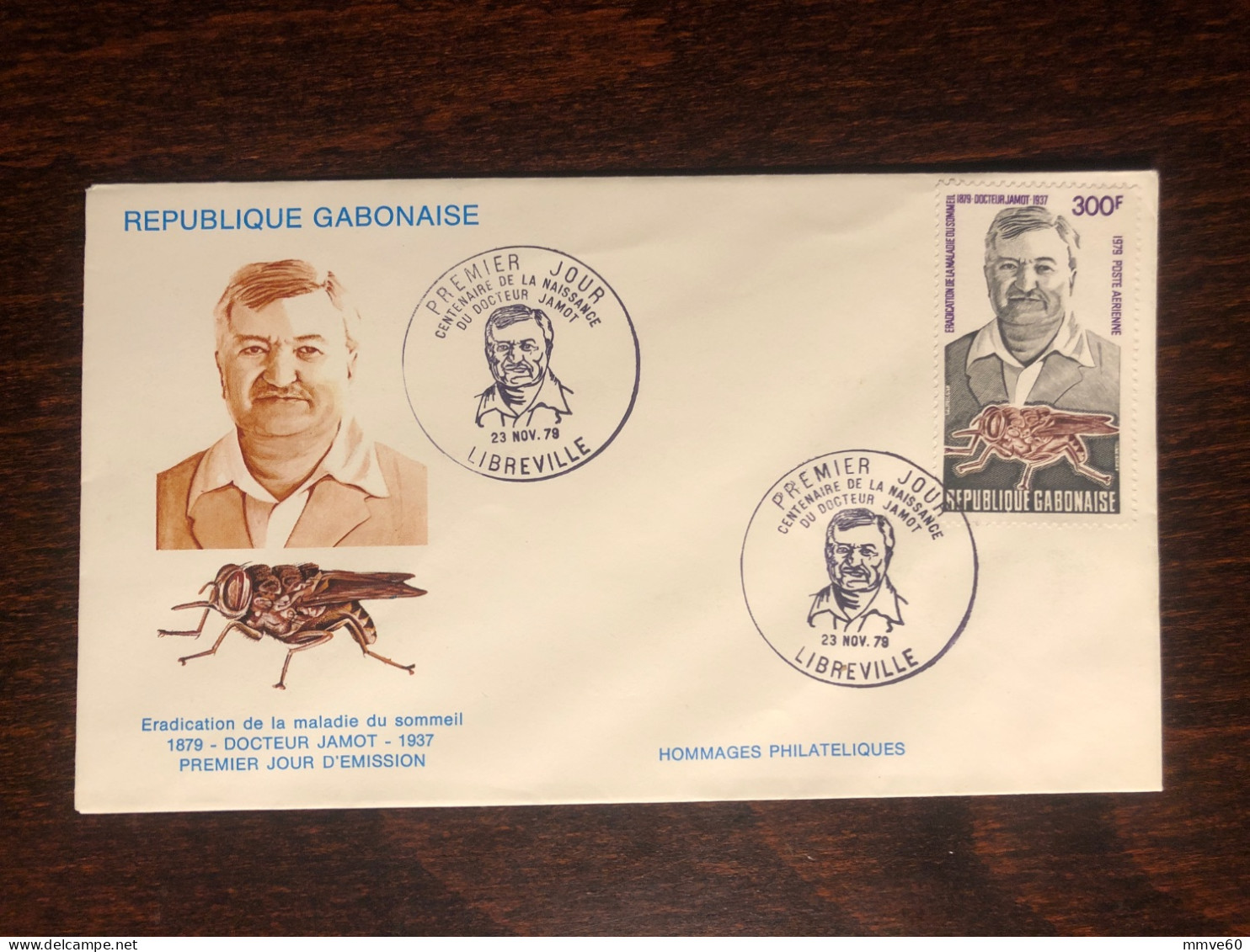 GABON FDC COVER 1979 YEAR DOCTOR JAMOT HEALTH MEDICINE STAMPS - Gabun (1960-...)