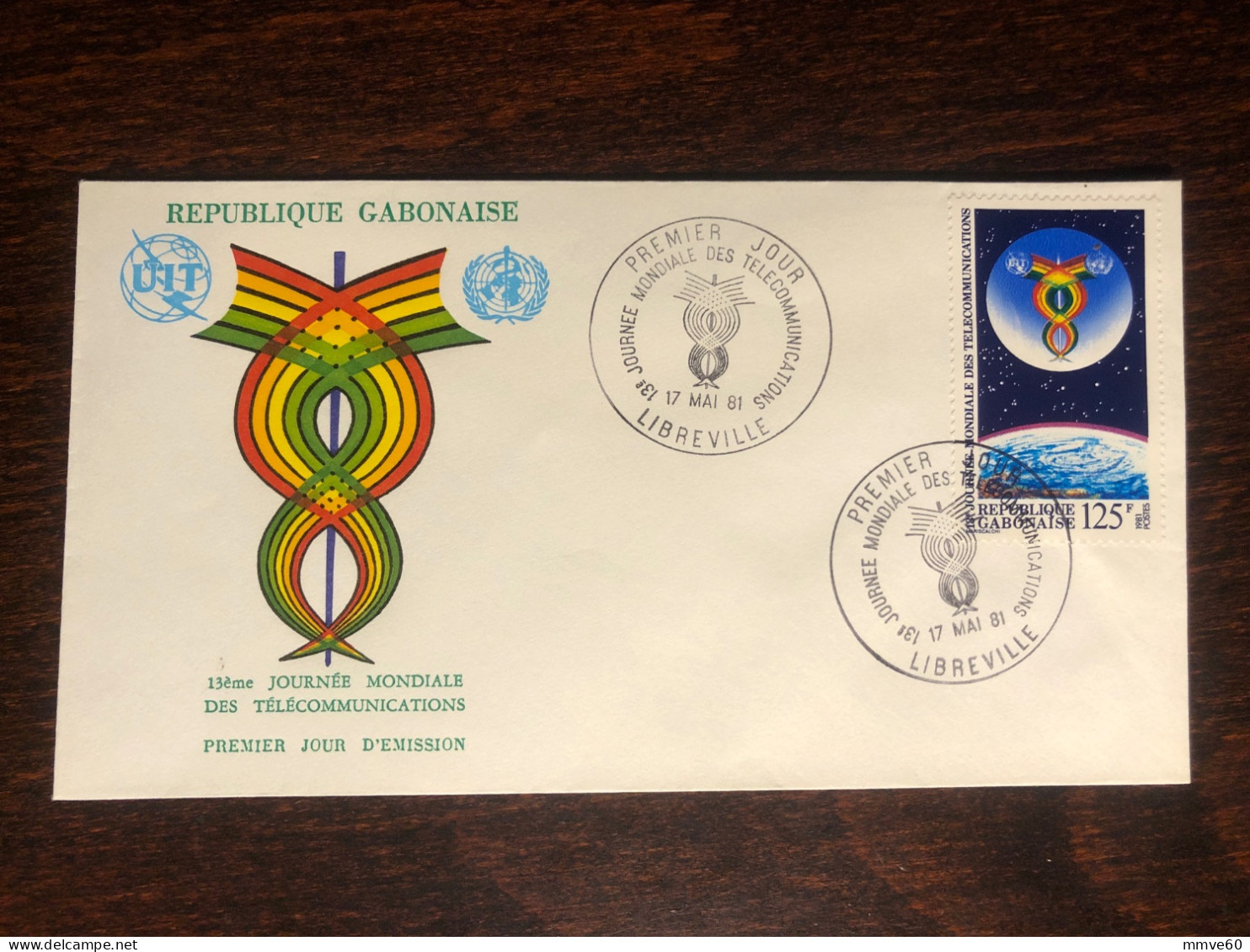 GABON FDC COVER 1981 YEAR TELECOMMUNICATIONS AND HEALTH MEDICINE STAMPS - Gabun (1960-...)
