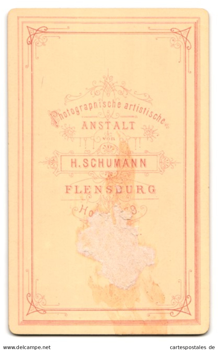 Fotografie H. Schumann, Flensburg, Holm 79, Portrait Bildschöne Frau Mit Flechtdutt  - Personnes Anonymes