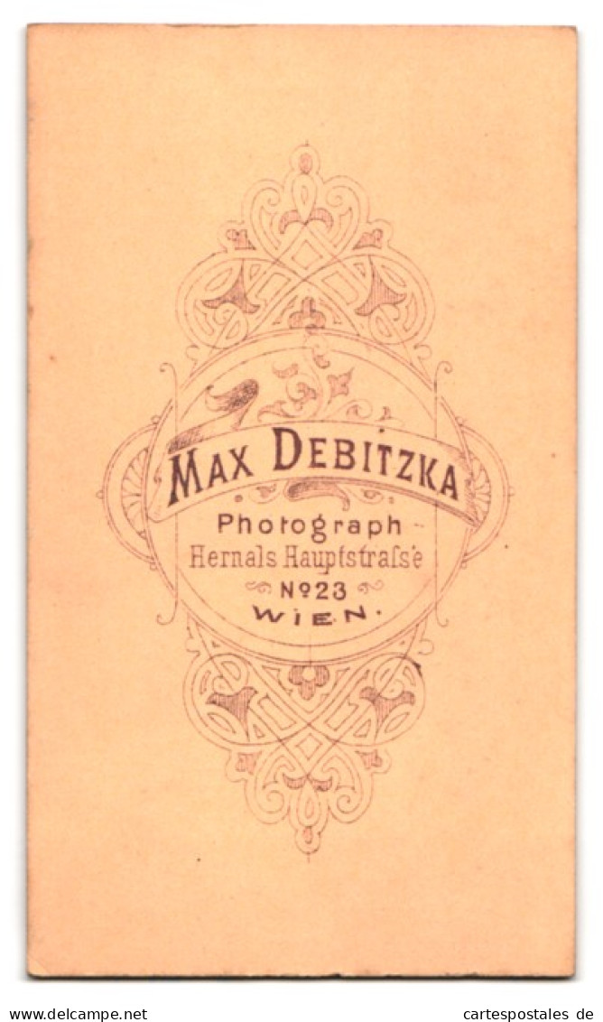 Fotografie Max Debitzka, Wien, Hernals Hauptstr. 23, Portrait Stattlicher Herr Mit Schnurrbart Im Jackett  - Personas Anónimos