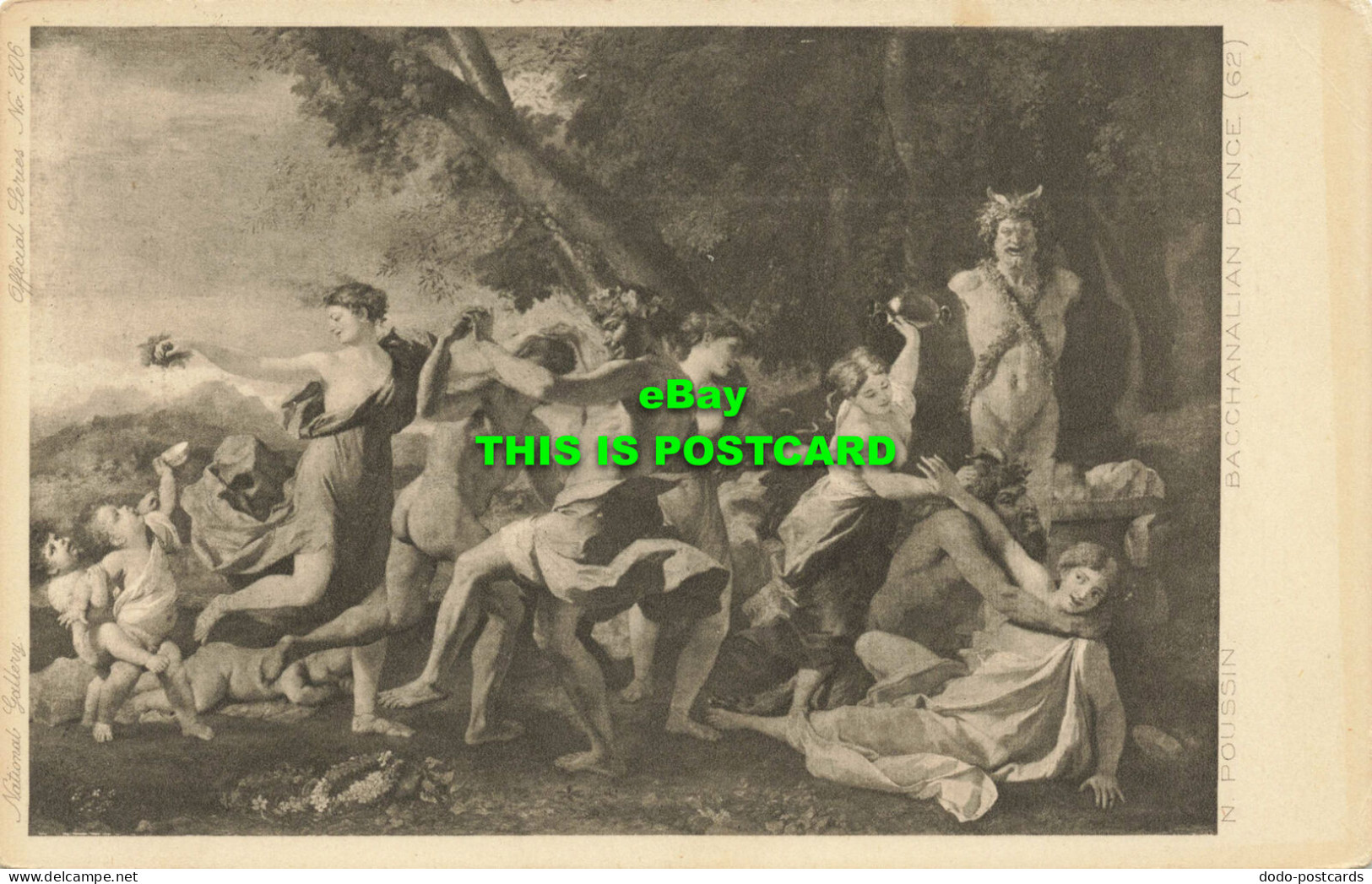R593468 National Gallery. Bacchanalian Dance. Medici Society. Official Series No - Mundo