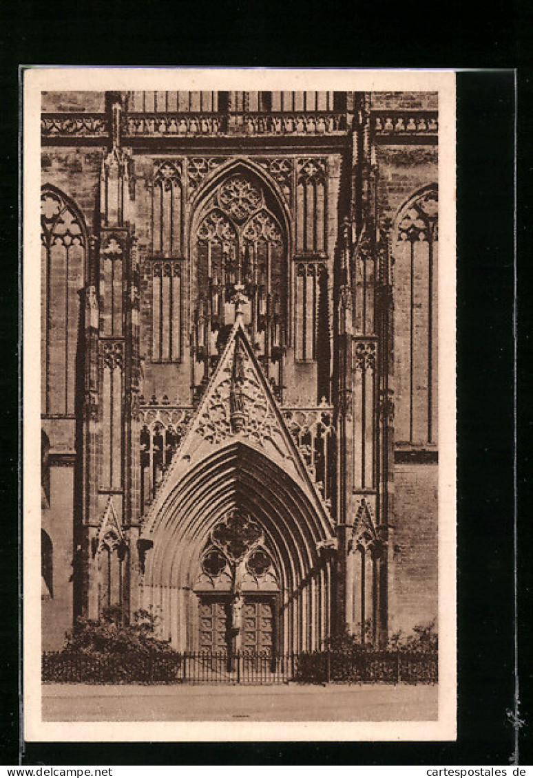 AK Magdeburg, Domhauptportal, Ganzsache WHW Winterhilfswerk 1934-35  - Postcards
