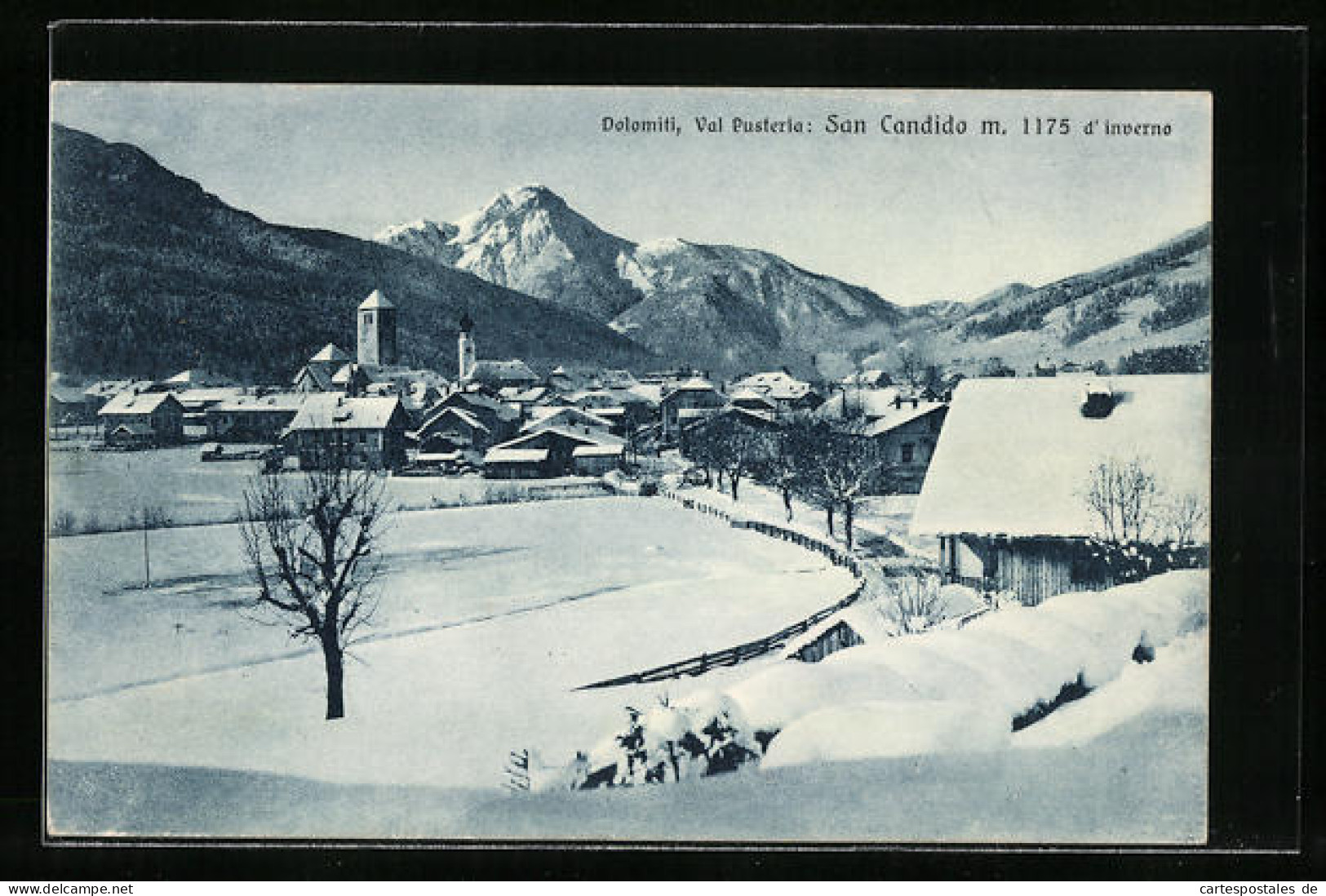 Cartolina San Candido, Ortsansicht Im Winter  - Andere & Zonder Classificatie