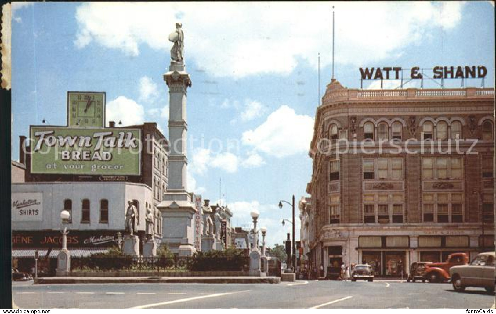 71990580 Lancaster Pennsylvania Center Square Showing Soldiers Monument  Lancast - Sonstige & Ohne Zuordnung