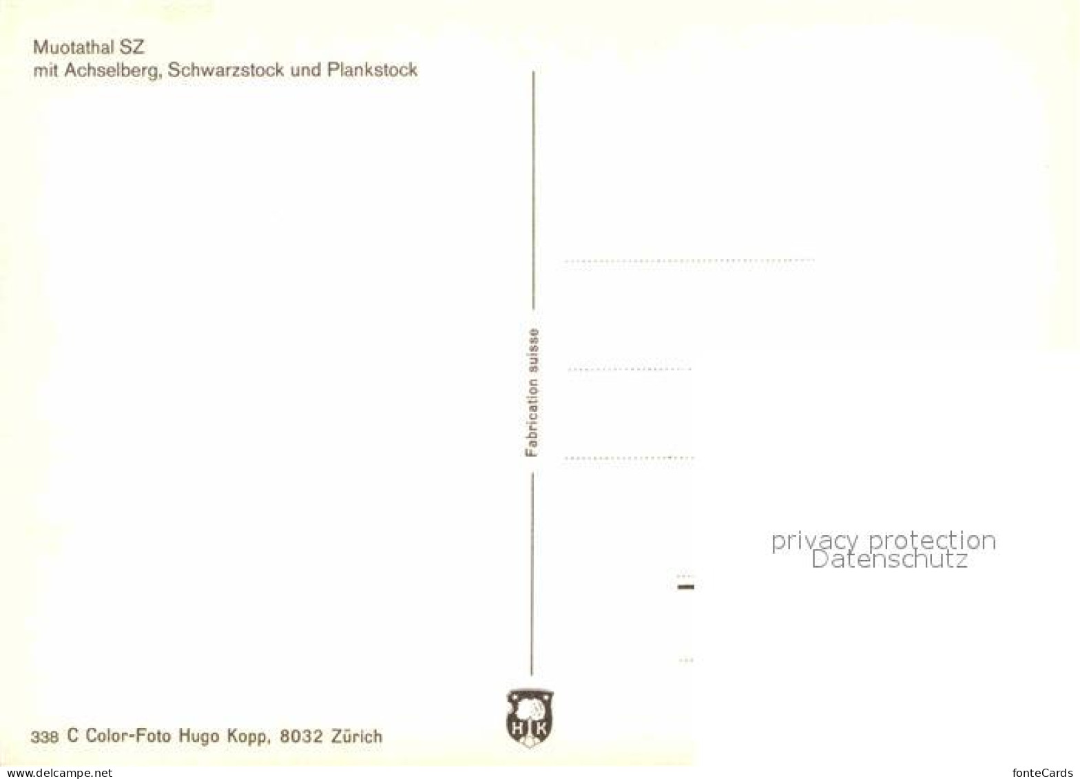 12899415 Muotathal Achselberg Schwarzstock Planstock Muotathal - Sonstige & Ohne Zuordnung