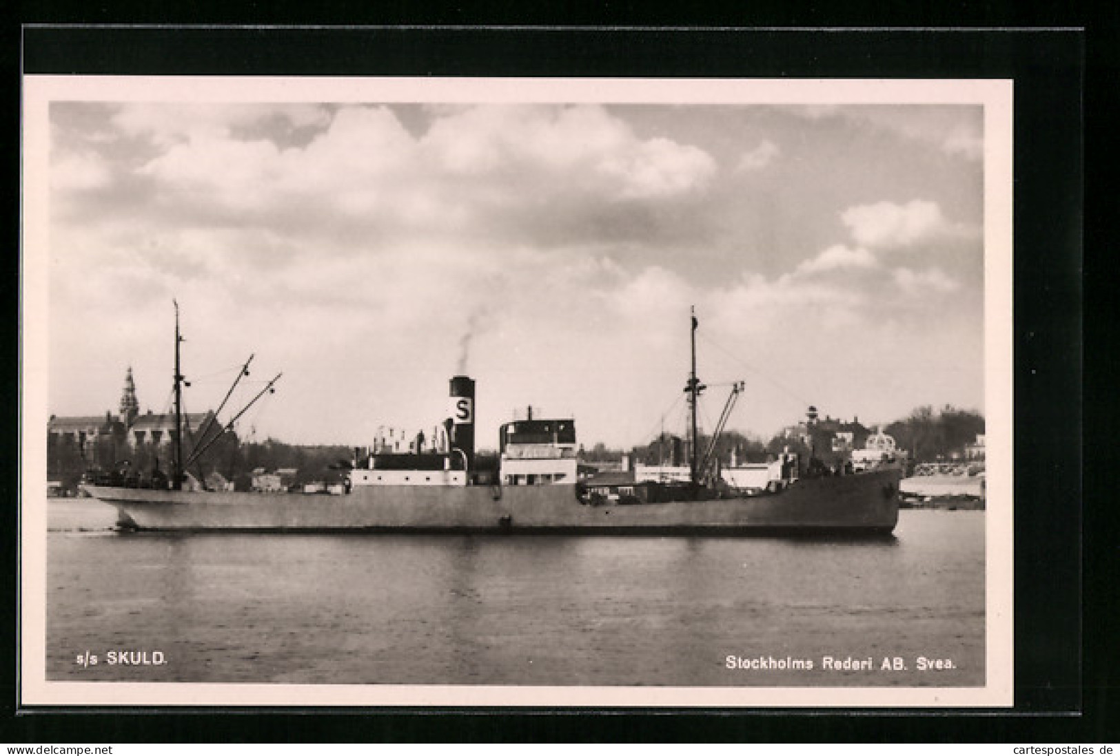 AK Handelsschiff S.S. Skuld Im Hafen  - Commercio