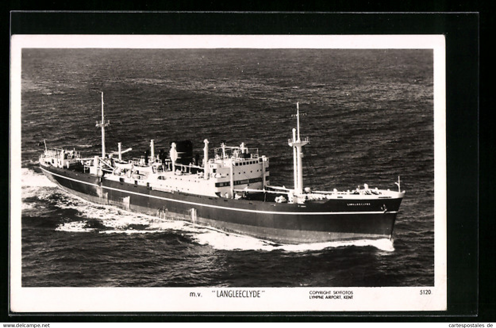 AK Handelsschiff MV Langleeclyde, Fliegeraufnahme  - Cargos