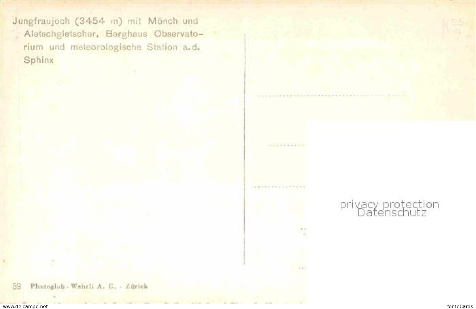 12875165 Jungfraujoch Moench Aletschgletscher Berghaus Observatorium Meteorologi - Altri & Non Classificati