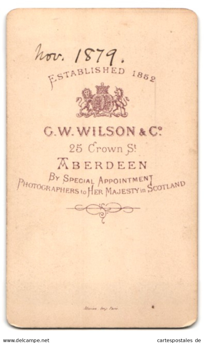 Photo G. W. Wilson & Co., Aberdeen, 25, Corown St., Älterer Herr Mit Vollbart  - Anonymous Persons