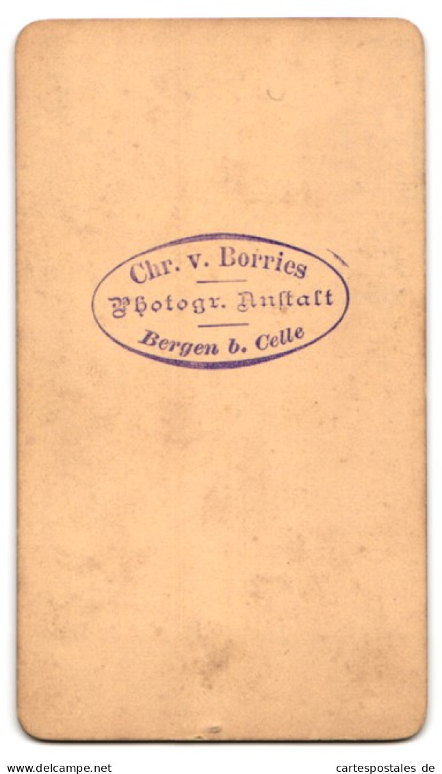 Fotografie Chr. V. Borries, Bergen B. Celle, Junger Herr Im Anzug Mit Fliege  - Personnes Anonymes