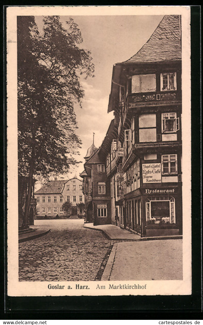 AK Goslar A. Harz, Am Marktkirchhof  - Goslar