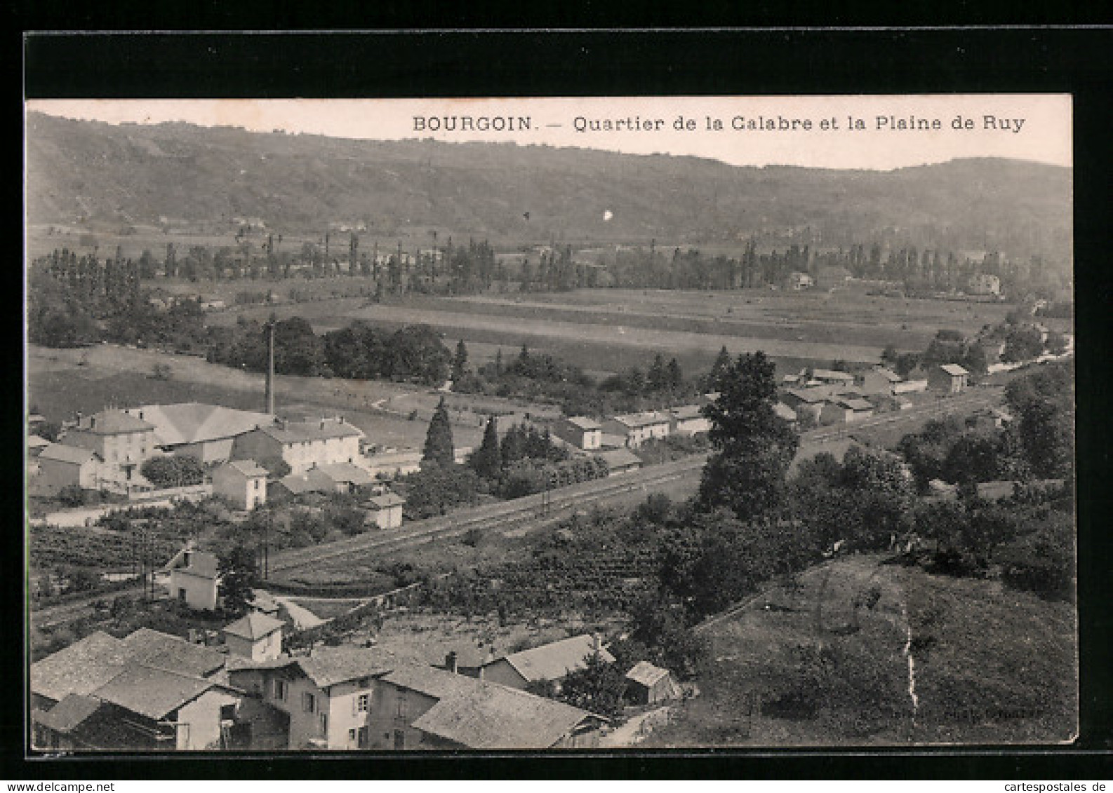 CPA Bourgoin, Quartier De La Calabre Et La Plaine De Ruy  - Bourgoin
