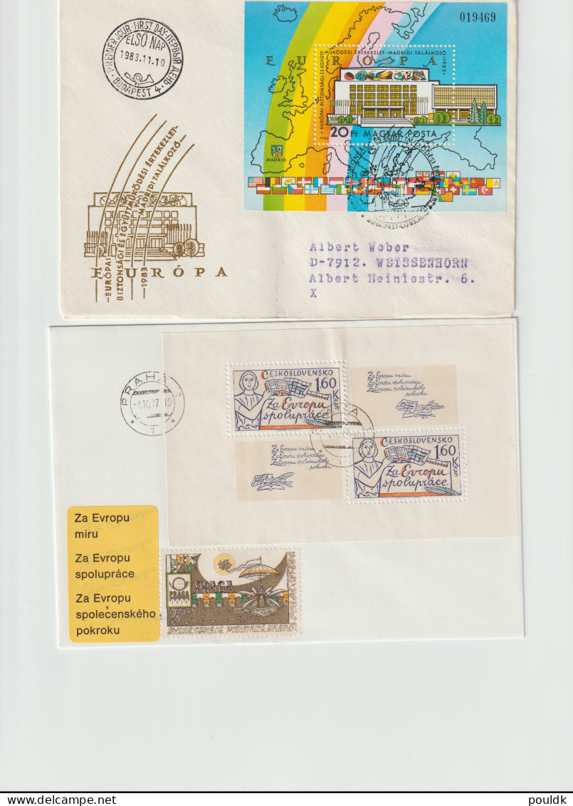 Ten Covers Franked W/Souvenir Sheets From Whole World. Postal Weight 0,120 Kg. Please Read Sales Conditions  - Colecciones (sin álbumes)