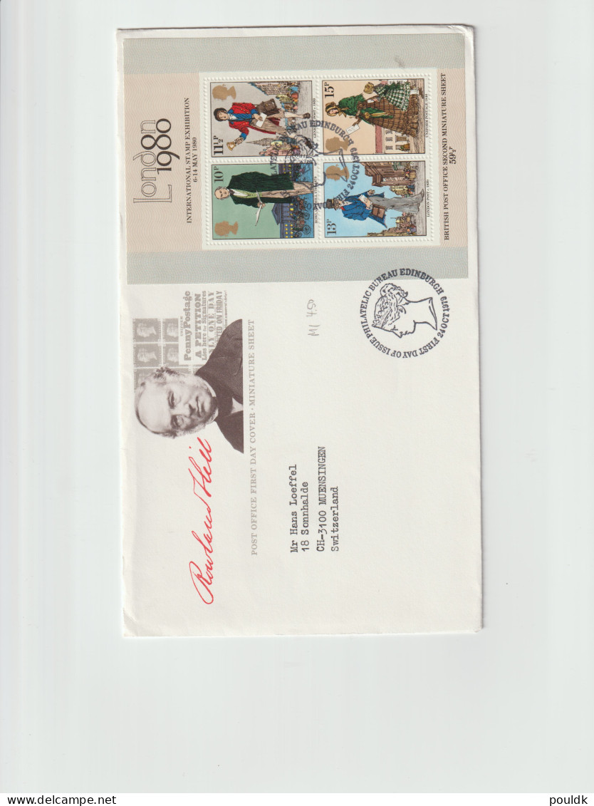 Great Britain: 9 FDC Franked W/souvenir Sheets Or Booklet Panes. Postal Weight Approx 100 Gramms. Please Read - Blocchi & Foglietti