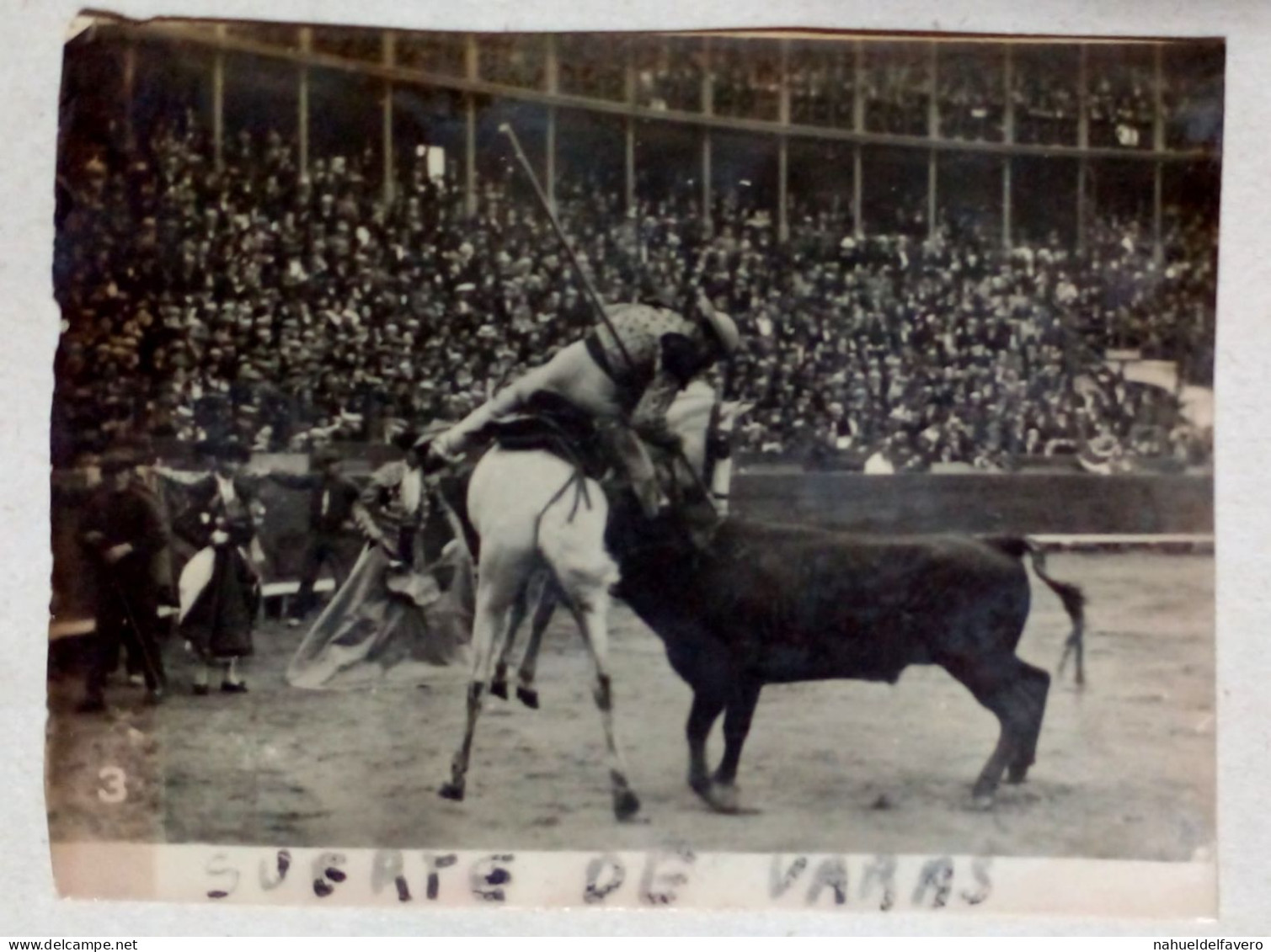 Photographie - Image D'une Corrida En Espagne (7 Cm X 5 Cm). - Professions