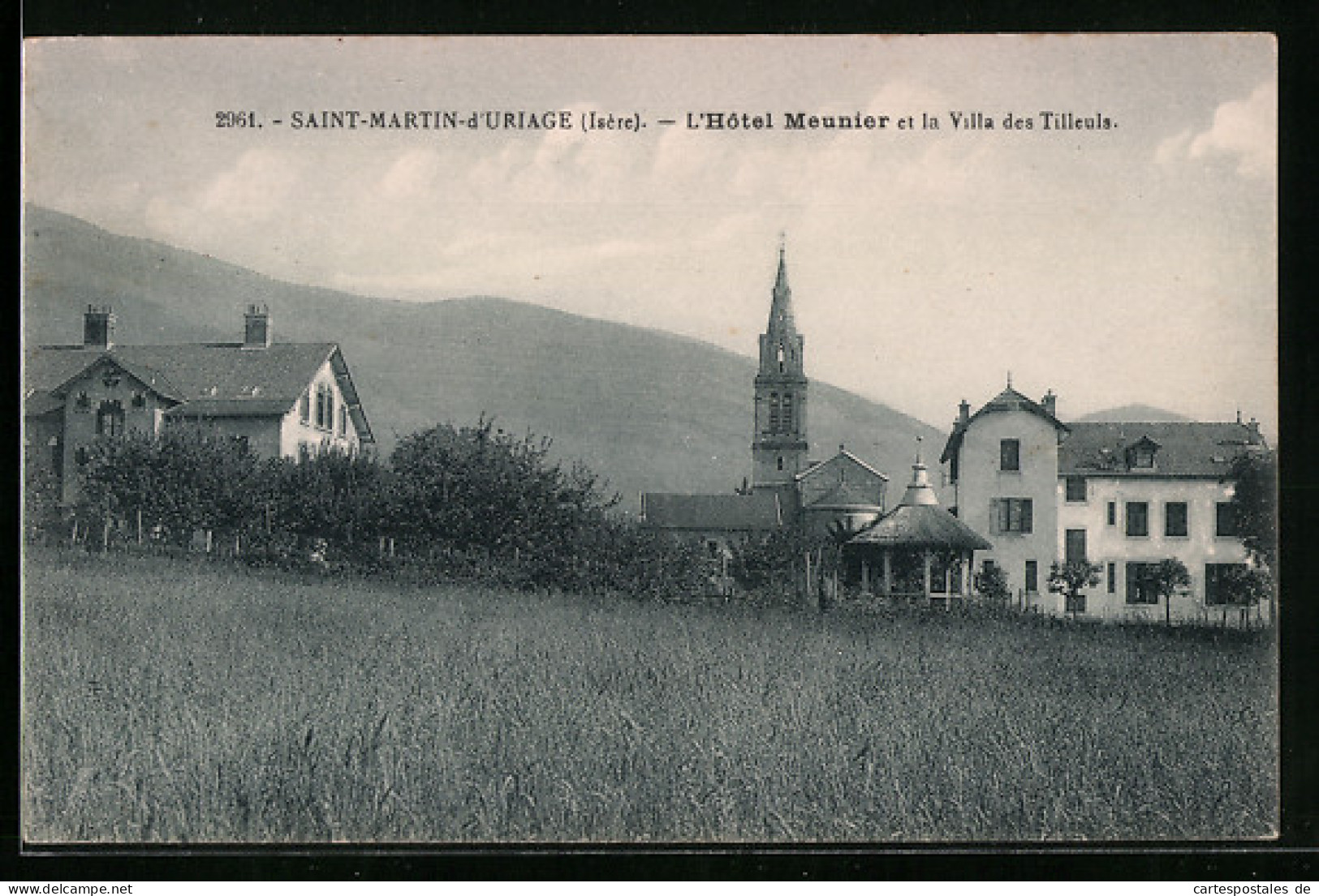 CPA Saint-Martin-d'Uriage, L'Hotel Meunier Et La Villa De Tilleuls  - Uriage
