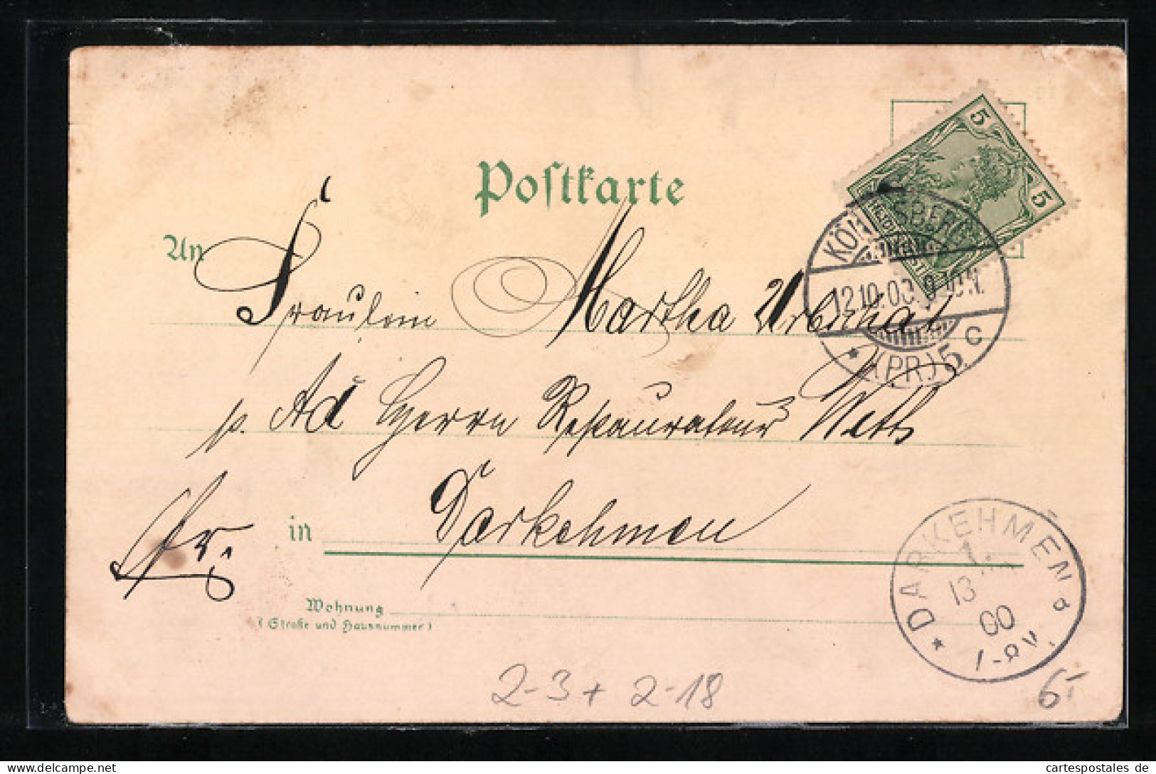 Lithographie Einwurf Eines Winzigen Briefes In Den Briefkasten  - Postal Services