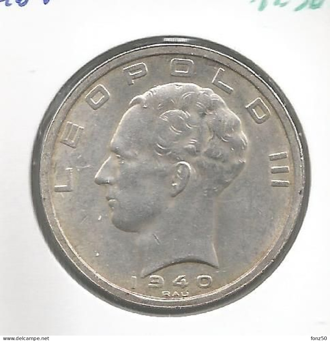 LEOPOLD III * 50 Frank 1940 Vlaams/frans  Pos.B * Nr 12961 - 50 Francs