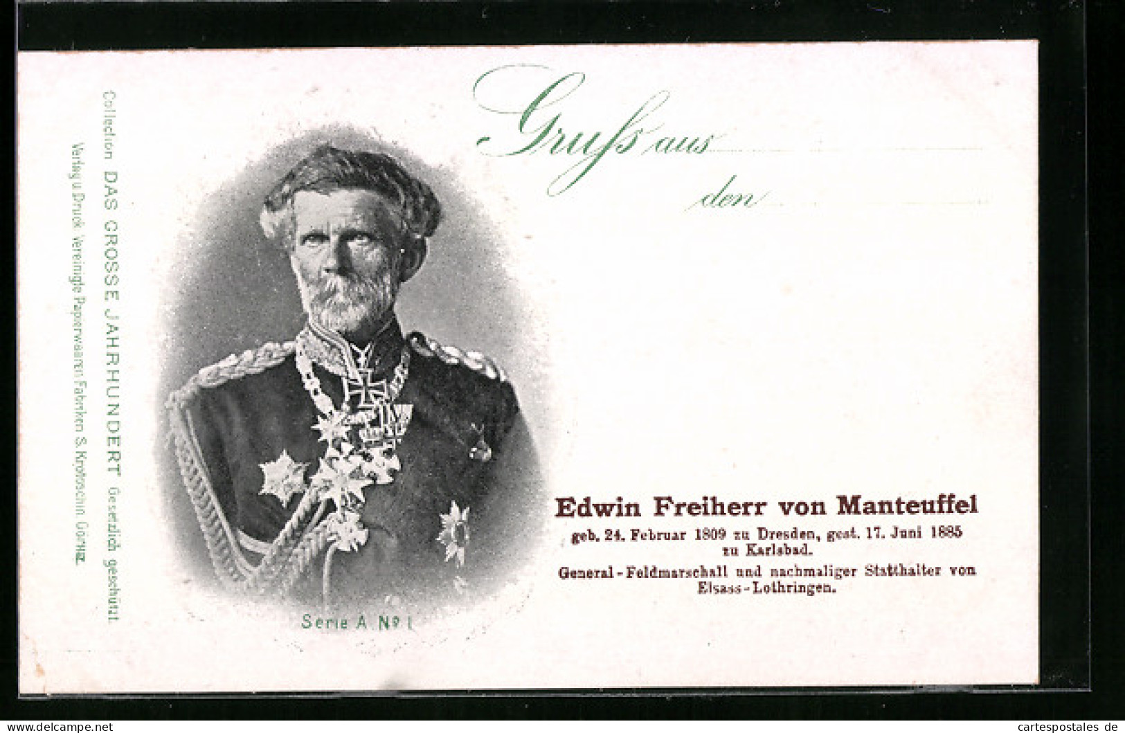 AK General-Feldmarschall Edwin Freiherr Von Manteuffel  - Other & Unclassified