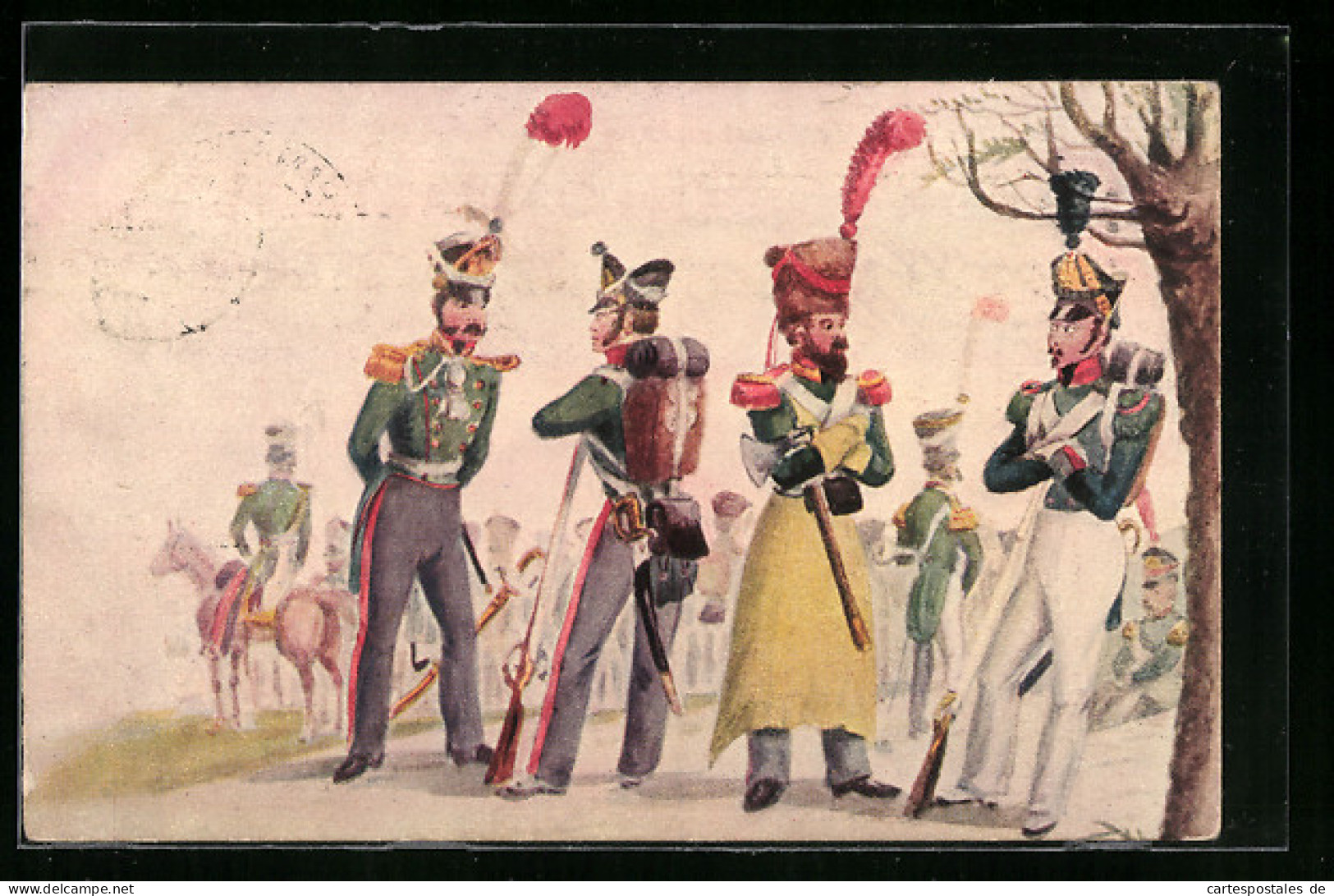 Künstler-AK Hamburg, Märzfeier 1913, Hanseatische Legion, Infanterie 1814, Befreiungskriege  - Andere Oorlogen