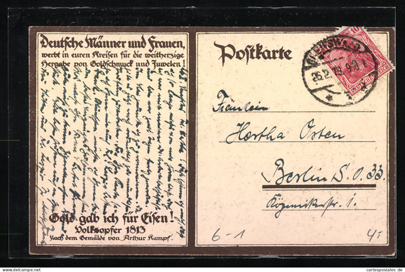 AK Deutsche Beim Spenden Von Schmuck Im Jahr 1813  - Andere Kriege