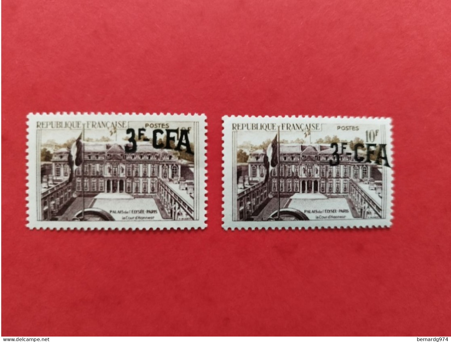 Réunion CFA : N° 332 Elysée Surcharge Très Déplacée Vers Le Bas - Unused Stamps