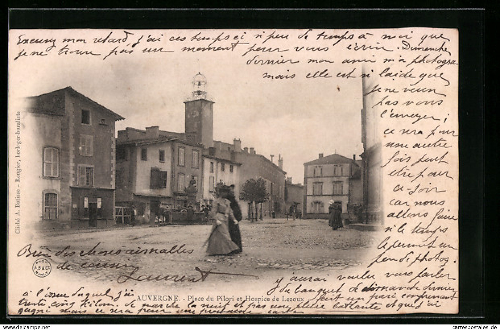 CPA Lezoux, Place Du Pilori Et Hospice De Lezoux  - Lezoux