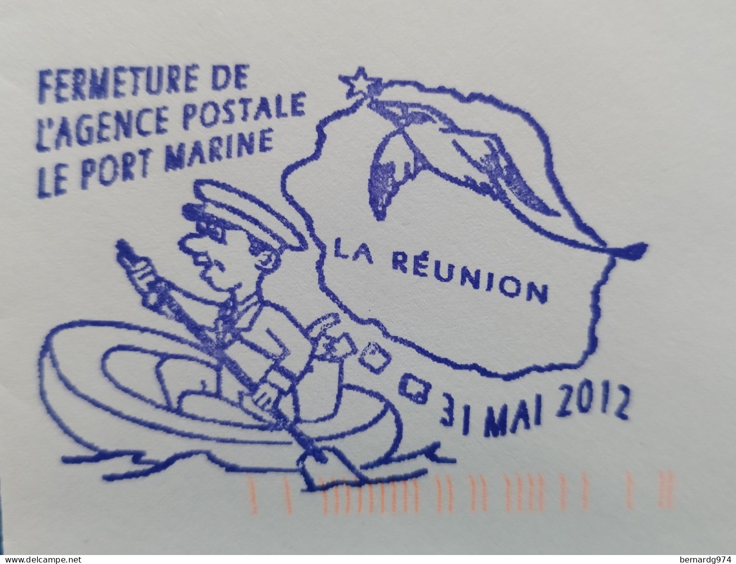 Réunion : Fermeture De L’agence Postale Le Port Marine (2015) - Cartas & Documentos