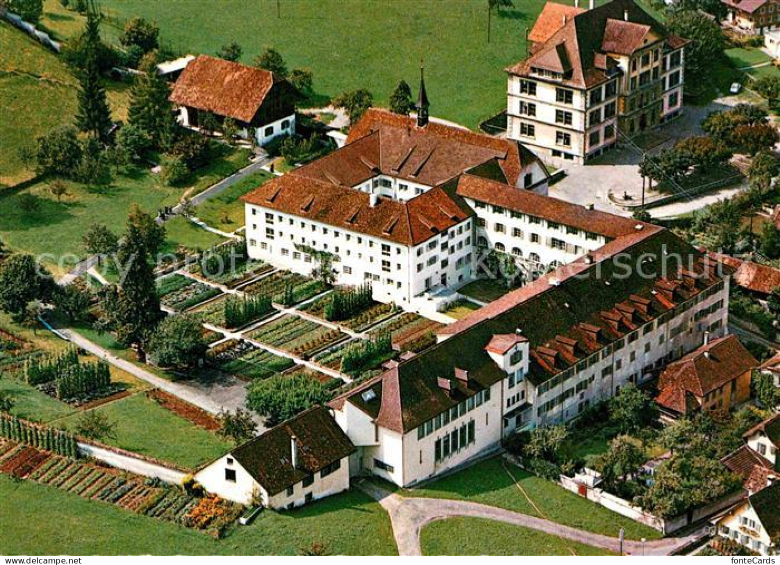 12675545 Stans NW Kloster Und Institut St Klara Fliegeraufnahme Stans - Sonstige & Ohne Zuordnung