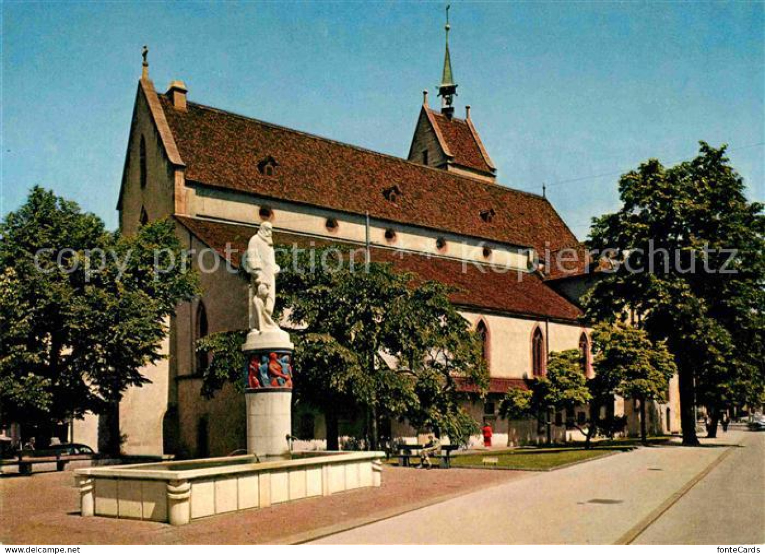 12661385 Basel BS Theodorskirche Wettsteinbrunnen Basel - Sonstige & Ohne Zuordnung