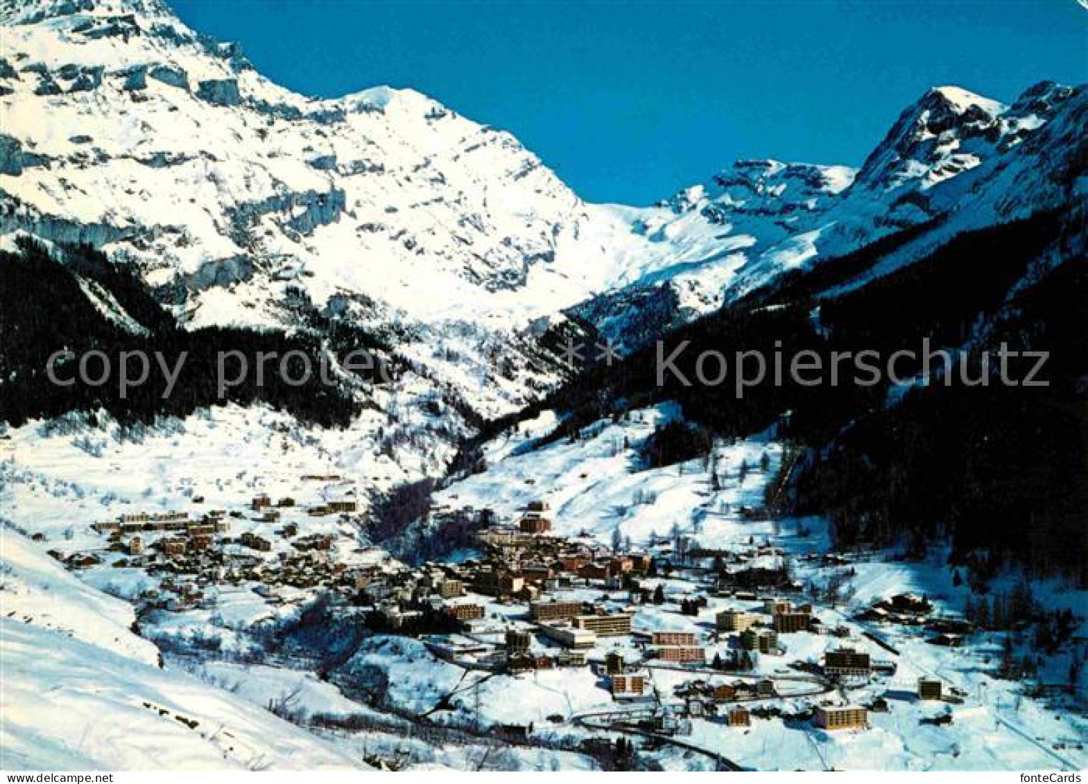 12649365 Leukerbad Winterpanorama Mit Balmhorn Gitzifurgge Majinghorn Berner Alp - Sonstige & Ohne Zuordnung