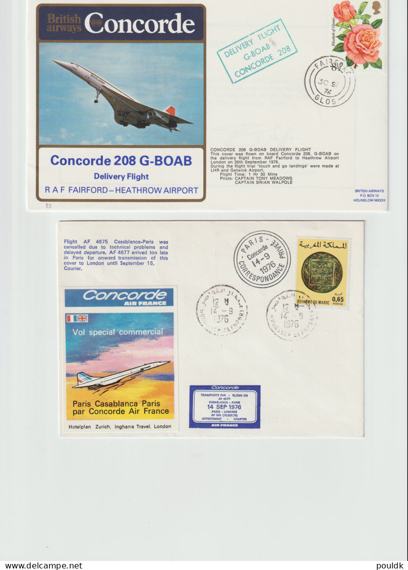 10 Concorde Covers, First Flights And Other Cover With Concorde Theme. Postal Weight Approx 120 Gramms. Please - Concorde