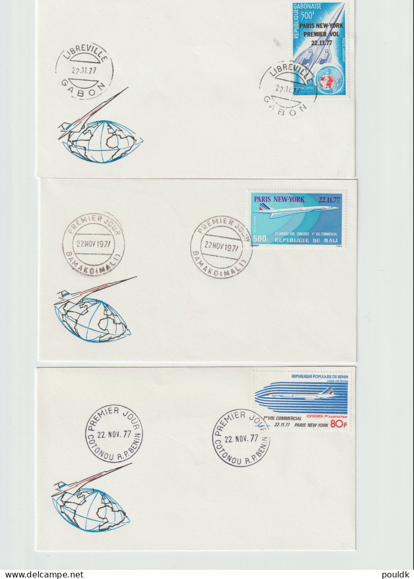 10 Concorde Covers, First Flights And Other Cover With Concorde Theme. Postal Weight Approx 120 Gramms. Please - Concorde