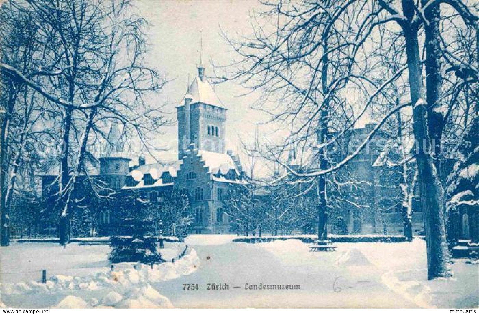 12646545 Zuerich ZH Landesmuseum Im Winter Zuerich - Sonstige & Ohne Zuordnung