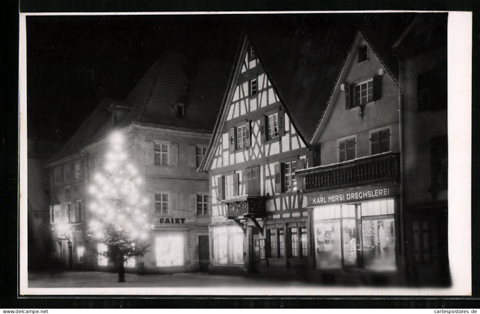 AK Oberkirch, Weihnachtlicher Marktplatz Bei Nacht  - Oberkirch