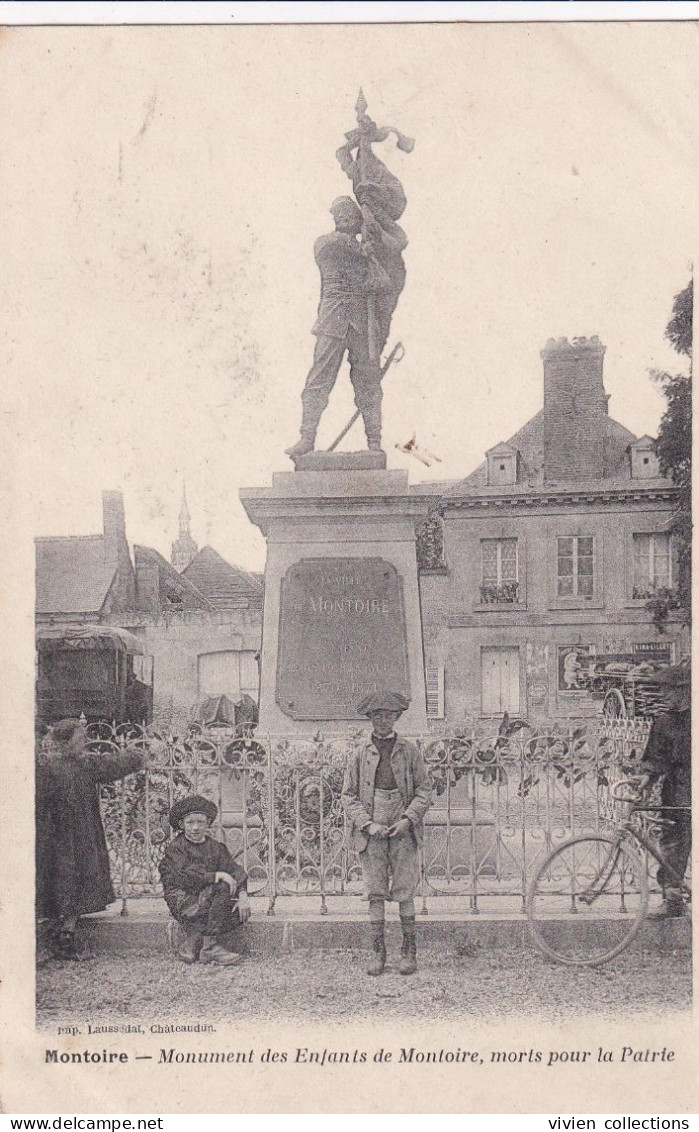 Montoire Sur Le Loir (41 Loir Et Cher) Le Monument Aux Morts Guerre 1870 - édit Laussedat Carte Précurseur (dos Vert) - Montoire-sur-le-Loir