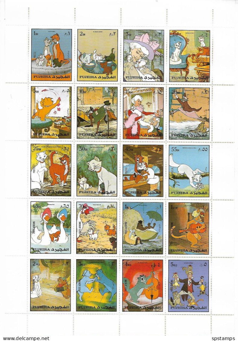 Disney Fujeira 1972 Aristocats Sheetlet MNH - Disney