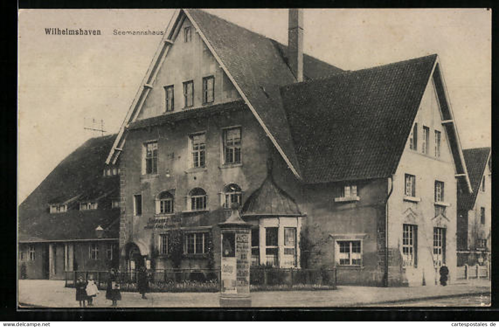 AK Wilhelmshaven, Seemanshaus Mit Litfasssäule  - Wilhelmshaven