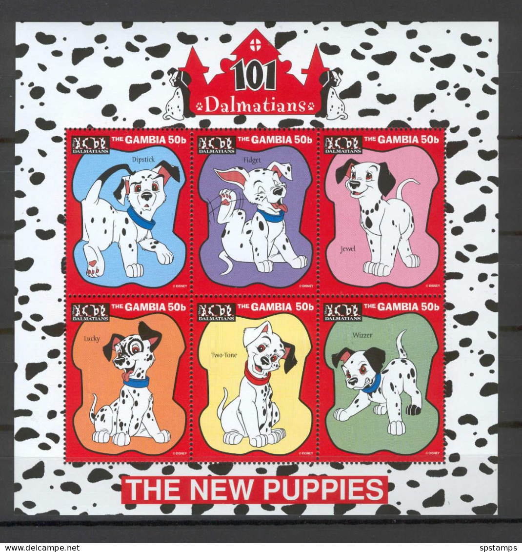 Disney Gambia 1997 101 Dalmatians The New Puppies Sheetlet MNH - Disney