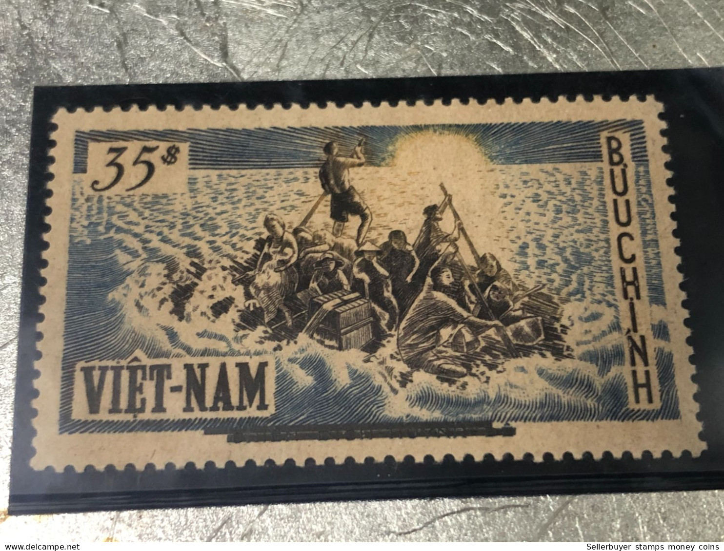 SOUTH VIETNAM Stamps(1956 Exode Barre Di Cu 35 Dong)-vyre Rare - Vietnam