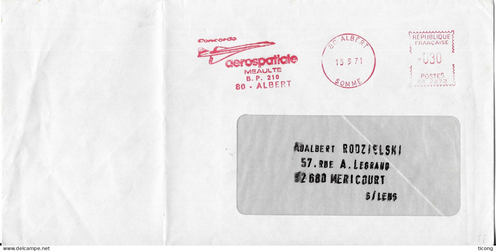 EMA ILLUSTREE 1971 - CONCORDE AEROSPATIALE MEAULTE A ALBERT SOMME, VOIR LES SCANNERS - Concorde
