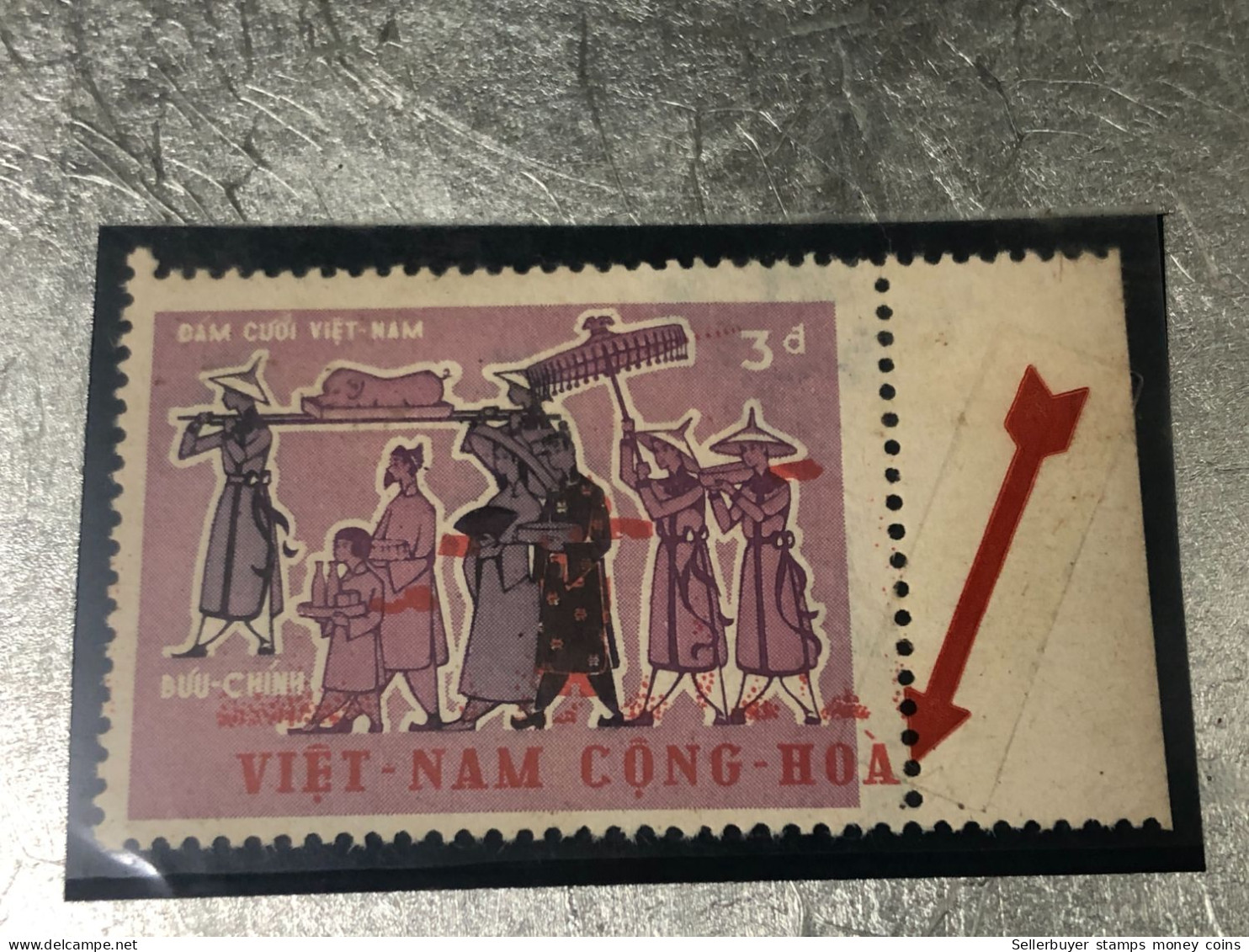 SOUTH VIETNAM Stamps(1967-mariage-3 Dong) Piled ERROR(printing)-vyre Rare - Viêt-Nam