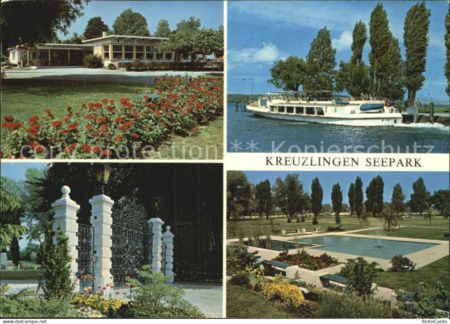 12587065 Kreuzlingen TG Seepark Eingangstor Wasserspiele Ausflugsdampfer Kreuzli - Other & Unclassified