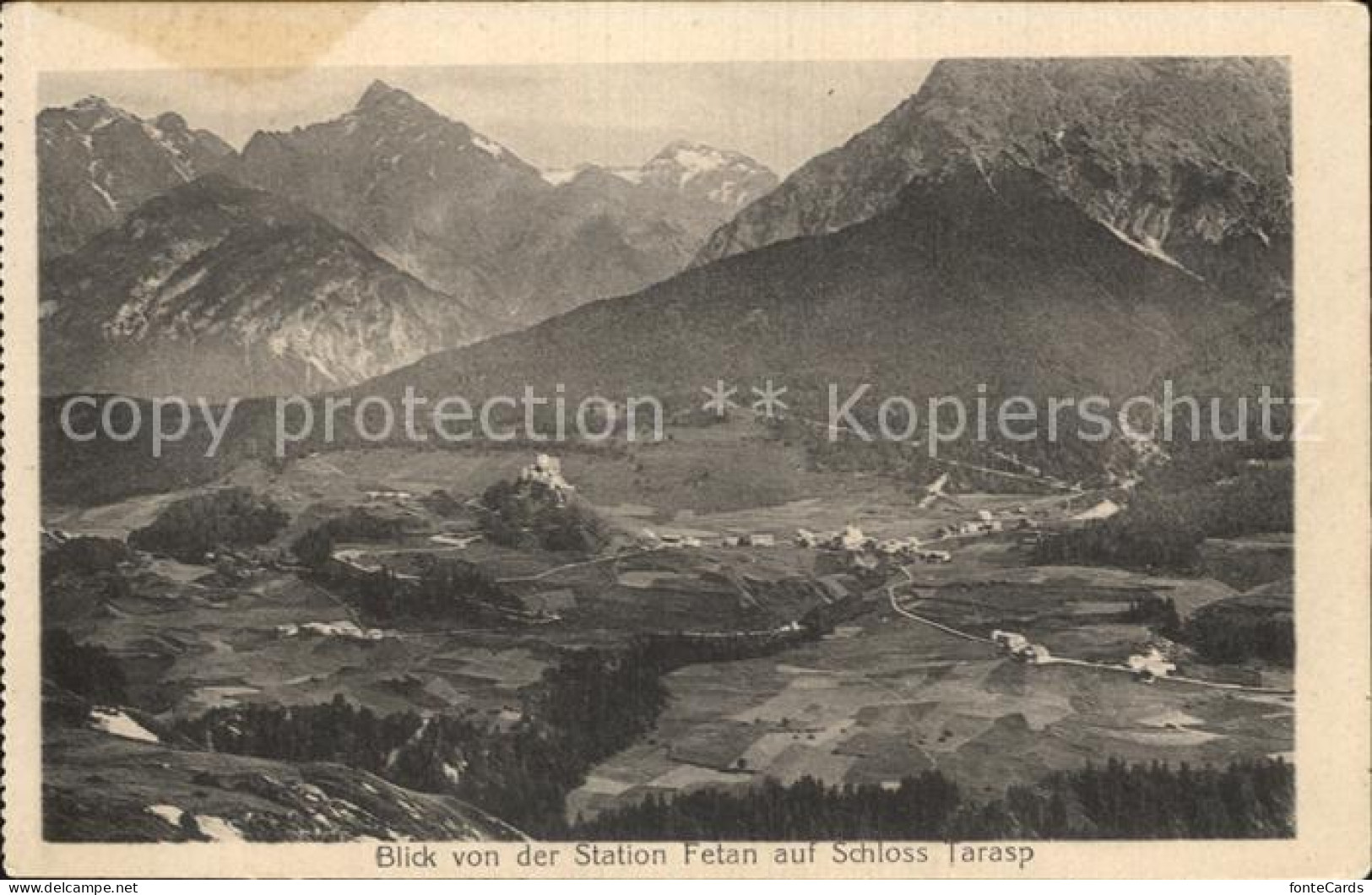 12586485 Tarasp Blick Von Der Station Fetan Auf Schloss Tarasp Alpenpanorama Tar - Autres & Non Classés