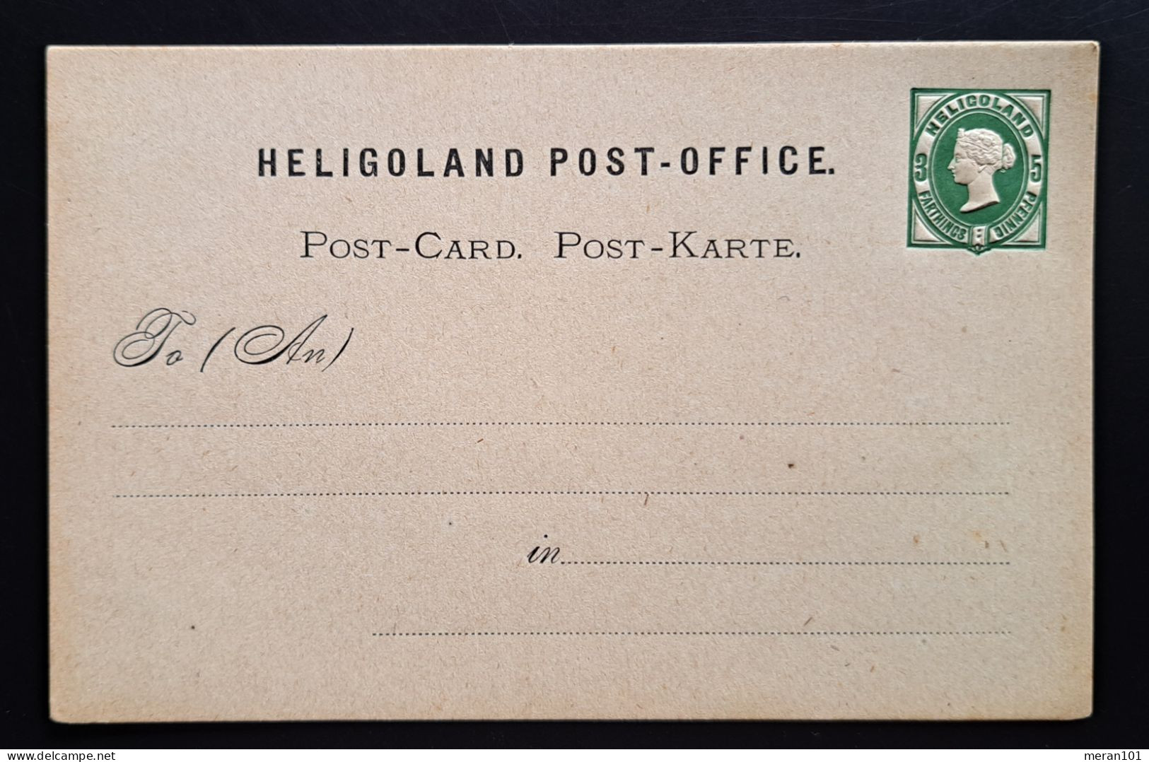 Helgoland 1875, Postkarte P1 Ungebraucht - Helgoland