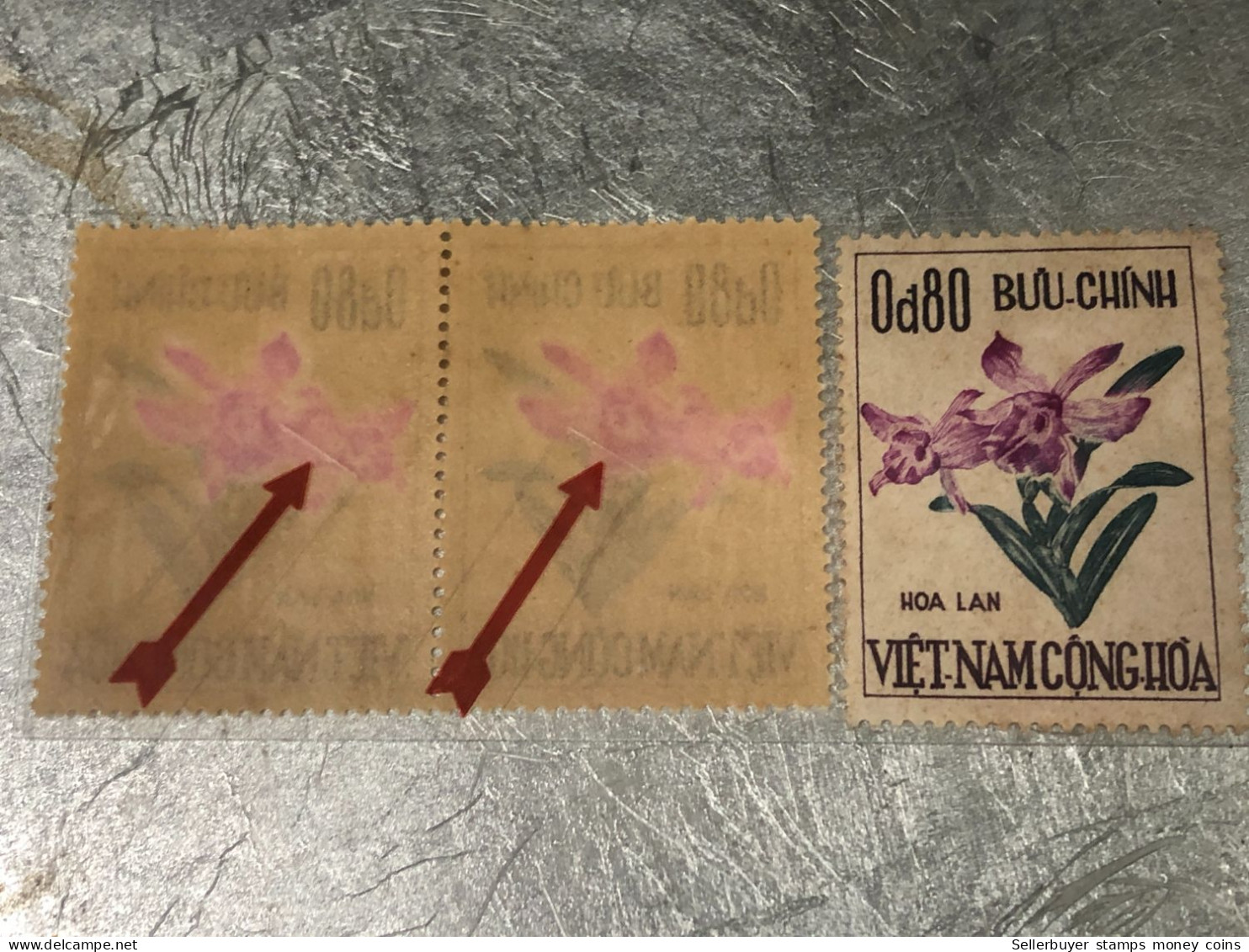 SOUTH VIETNAM Stamps(1965-fleurs-0d70dong) Piled ERROR(imprinted)-vyre Rare - Vietnam