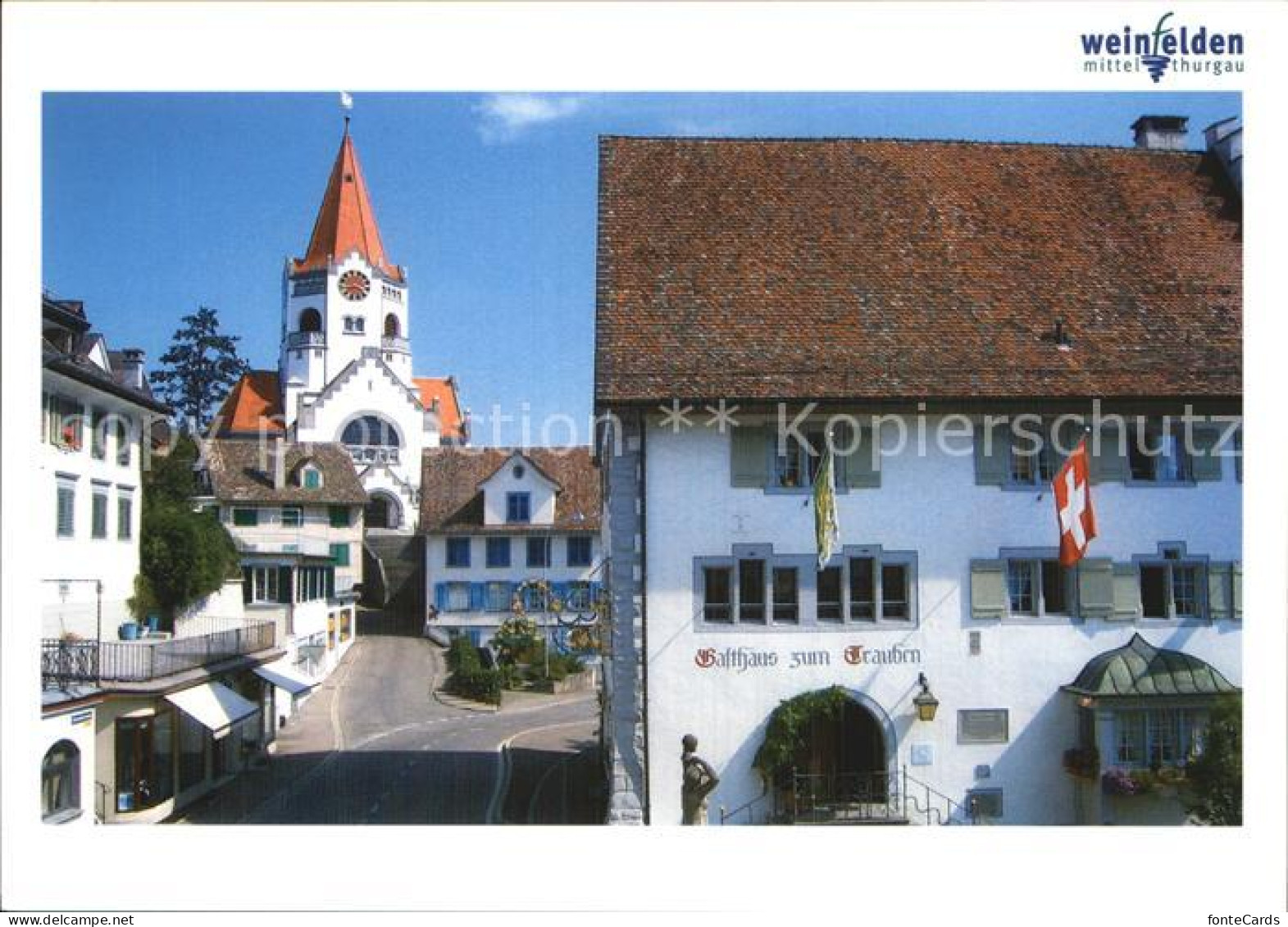 12578825 Weinfelden Kirche Gasthaus Zum Trauben Weinfelden - Autres & Non Classés