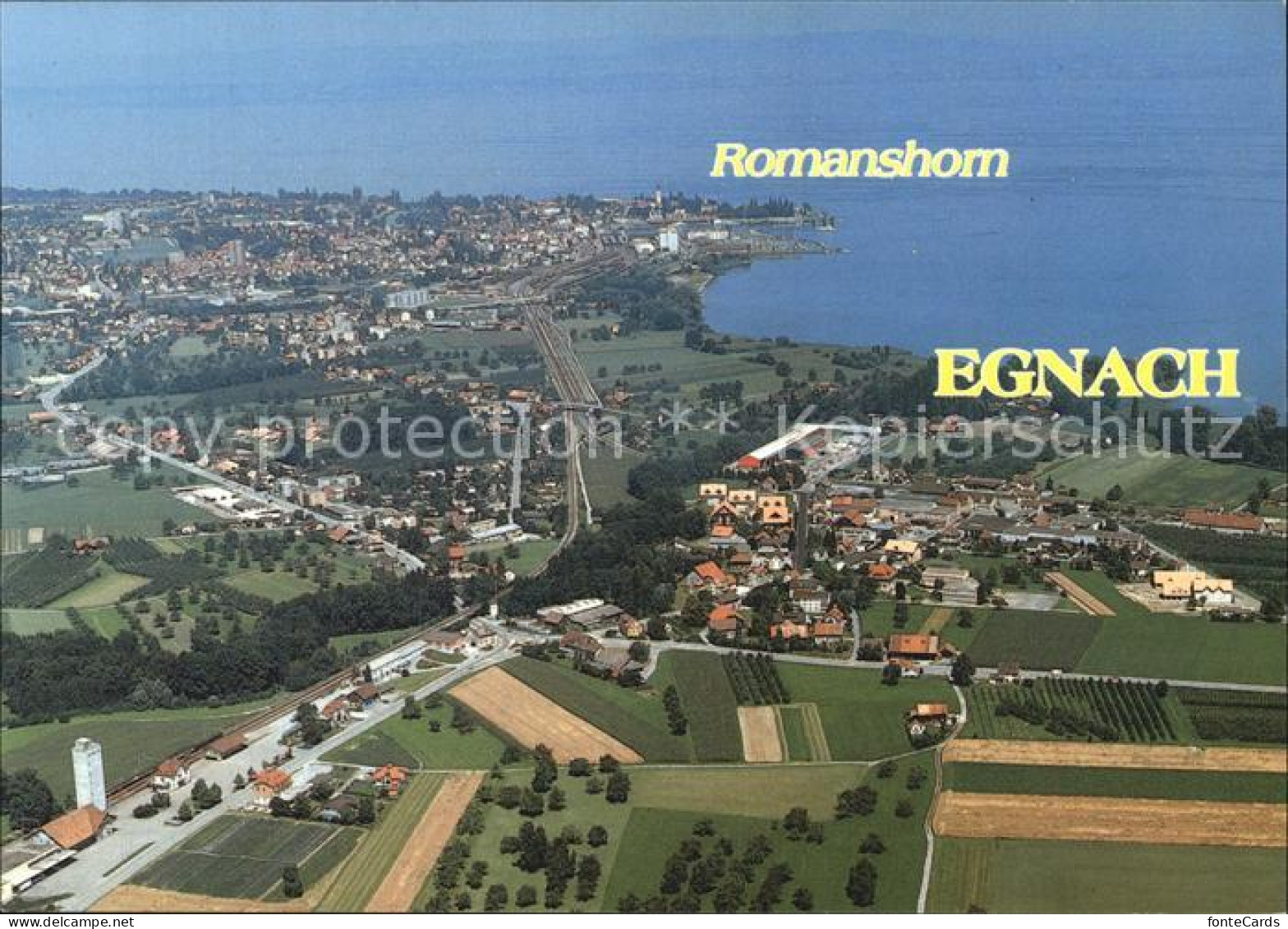 12578055 Egnach Bodensee Mit Romanshorn Fliegeraufnahme Egnach - Other & Unclassified