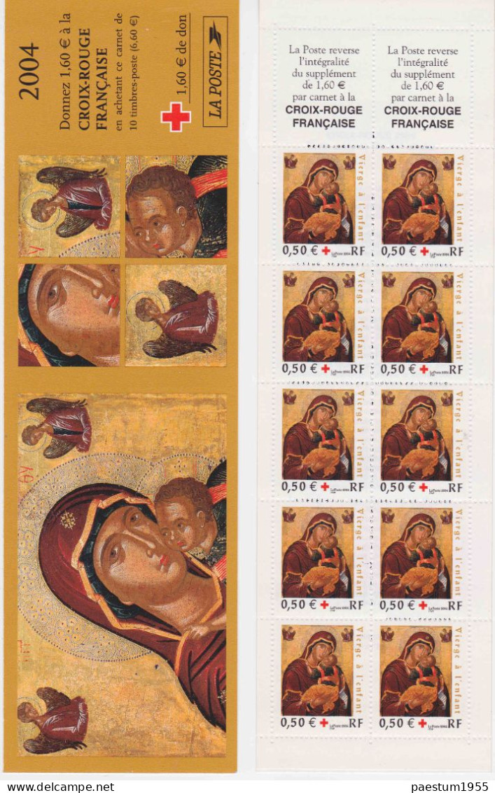 Carnet France Neuf** MNH 2004 Croix-Rouge Française N° 2053 : Vierge A L'enfant (icône De L'école Crétoise) - Croce Rossa